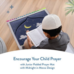 My Salah Mat Prayer Rug - Thick Large Padded Sajadah For Toddlers And Kids By Urban Rugs Uk Soft Islamic Mat - Midnight In Mecca - thumbnail 2
