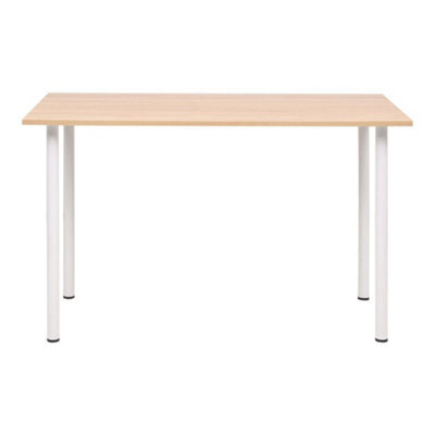 Berkfield Modern Dining Table 120X60X73 Cm Oak And White - image 1