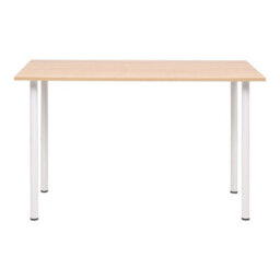 Berkfield Modern Dining Table 120X60X73 Cm Oak And White - thumbnail 1