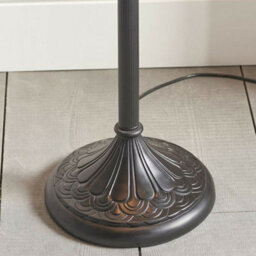 1.5M Tiffany Twin Floor Lamp Dark Bronze & Retro Stained Glass Shade I00006 - thumbnail 4