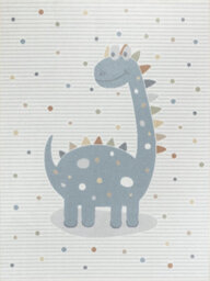 Livabliss Lillian-Kids Beige Blue Orange Grey Washable Rug For Children's Rooms 140 X 200 Cm Easy Care, Non Shedding - thumbnail 1
