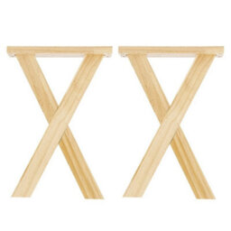 2Pcs Wooden X-Shaped Chair Legs Frame Legs For Dining Stool & Bench 44Cm - thumbnail 1