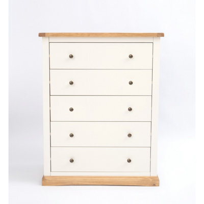 Cabinet Bits Trevi 5 Drawer Chest Of Drawers Brass Knob - image 1