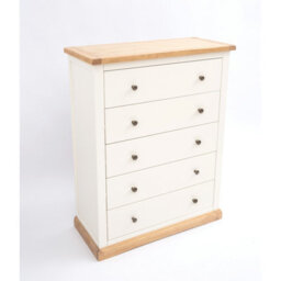 Cabinet Bits Trevi 5 Drawer Chest Of Drawers Brass Knob - thumbnail 3