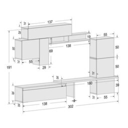 Decorotika Verona Moduler Modern Tv Unit Wall Mount Customizable Layout High Gloss White - thumbnail 6