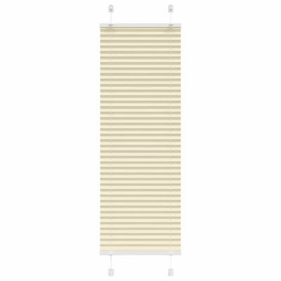 Berkfield Pleated Blind Cream 40X150 Cm Fabric Width 39.4 Cm Polyester - image 1