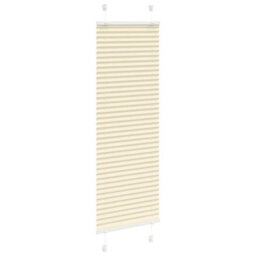 Berkfield Pleated Blind Cream 40X150 Cm Fabric Width 39.4 Cm Polyester - thumbnail 3