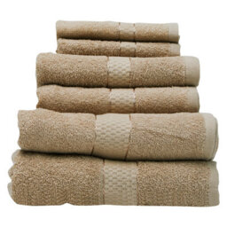 Orsina 6Pc Warm Sand Towel Set, Ultra-Soft, Highly Absorbent Cotton Towels, Includes 2 Bath Towels, 2 Hand Towels