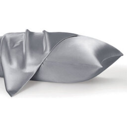Ameha Silver Stain Silk Pillowcase Soft Anti Wrinkle Envelop Closure Pillow Cover For Hair & Skin Friendly 50X75Cm 4 Pair - thumbnail 2