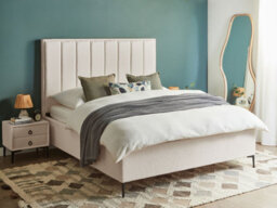 Beliani Bedroom Set Boucle Sezanne 160 X 200 Cm (Eu King Size) Off-White - thumbnail 2