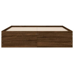 Berkfield Bed Frame With Drawers Without Mattress Brown Oak 135X190 Cm Double - thumbnail 6