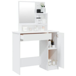 Walplus Dressing Table With Mirror White 86.5X35X136 Cm - thumbnail 5