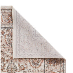 Beige Traditional Bordered Floral 10mm Thick Stain-Resistant Rug For Bedroom, Living Room, & Dining Room-60Cm X 230Cm (Runner) - thumbnail 8