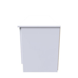 Poole 2 Door 2 Drawer Superwide Tv Unit In White Gloss (Ready Assembled) - thumbnail 3