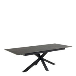 Wyld Haus Perth 200 240Cm Black Ceramic Extendable Dining Table With Industrial Metal Legs - thumbnail 4
