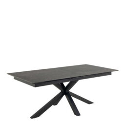 Wyld Haus Perth 200 240Cm Black Ceramic Extendable Dining Table With Industrial Metal Legs - thumbnail 2
