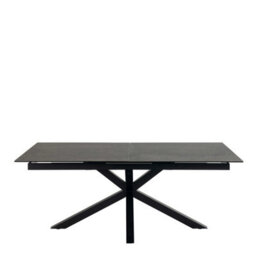Wyld Haus Perth 200 240Cm Black Ceramic Extendable Dining Table With Industrial Metal Legs - thumbnail 3