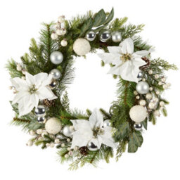 Dibor Valley Snowdrift Festive Decor Autumn-Winter Wreath Front Door Christmas Wreath 42Cm - thumbnail 2