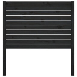 Berkfield Bed Headboard Black 81X4X100 Cm Solid Wood Pine - thumbnail 3