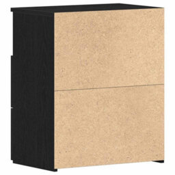 Berkfield Modern Nightstands Set Of 2 Black Oak 50X32X60Cm Made Of Engineered Wood - thumbnail 7