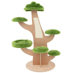 Costway 128 Cm Pine Shape Cat Tree Indoor Cute Multi-Level Cat Tower With Perch - thumbnail 2