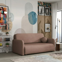 Viva Sun Iv Living Room Sofa Bed Sleeper Chair With Storage Compartment Metal Legs Chipboard 170X103X85Cm Pink
