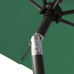 VRUC Garden 2.5M Parasol Umbrellas Outdoor Sun Shade Tilt And Crank Handle Green With Base - thumbnail 4