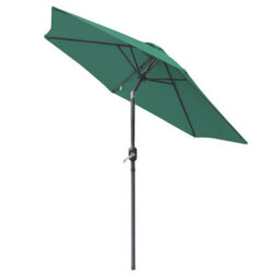 VRUC Garden 2.5M Parasol Umbrellas Outdoor Sun Shade Tilt And Crank Handle Green With Base - thumbnail 2