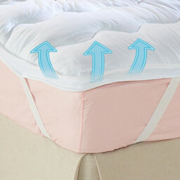 Airflow Mattress Topper With Breathable Mesh Sides & Cushioned Quilting - 5Cm Deep Polyester Filling - King - thumbnail 3
