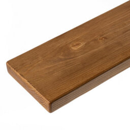 Toolty Rustic Handmade Wall Shelf, Wall Mounted, 100Cm X 17.5Cm Up Design, Medium Oak, Handcrafted Vintage Style - thumbnail 3