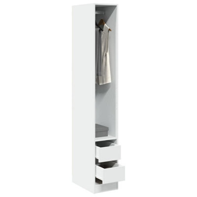 Vidaxl Wardrobe White 30X50X200 Cm Engineered Wood - image 1