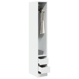 Vidaxl Wardrobe White 30X50X200 Cm Engineered Wood - thumbnail 1