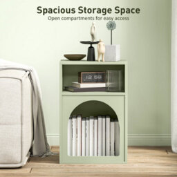 Wyld Haus Nimayo Light Green Bedside Table With 2 Open Compartments 40 X 30 X 60 Cm - thumbnail 5