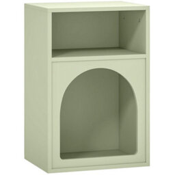 Wyld Haus Nimayo Light Green Bedside Table With 2 Open Compartments 40 X 30 X 60 Cm - thumbnail 2