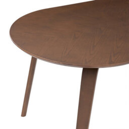 Birchstone Retro Walnut Effect 4-6 Seater Oval Dining Table - 140Cm - thumbnail 6