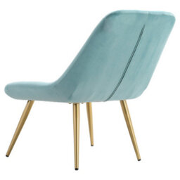Darphe Velvet Upholstered Gold Metal Legs Lounge Accent Chair - thumbnail 3