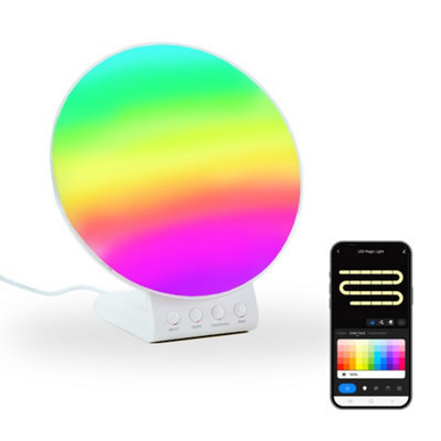 Valuelights Smart Sunrise Alarm Clock Wake Up Lamp, Dual Alarms And Snooze Function, Natural Sounds With 2-In-1 Wireless Charger - image 1