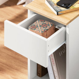 Sobuy Fbt111-Ii-Nw, Bedside Table Nightstand Side Table End Table Sofa Table Coffee Table,wood Effect,w25.2Xd40Xh60 - thumbnail 5