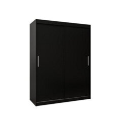 Arte Tokyo Contemporary 2 Sliding Door Wardrobe 5 Shelves 2 Rails Black Matt (H)2000mm (W)1500mm (D)620mm - thumbnail 1