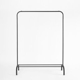 Ohs Heavy Duty Clothes Rail Display Hanging Stand With Shoe Rack - Black - thumbnail 1
