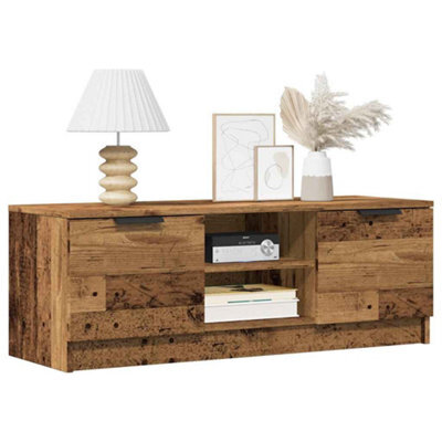 Berkfield Tv Cabinet Old Wood 102X35X36.5 Cm Engineered Wood - image 1