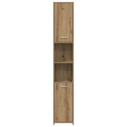 Berkfield 4 Piece Bathroom Furniture Set Artisan Oak Engineered Wood - thumbnail 8