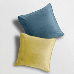 Velosso Premium Quality Velvet Sofa Cushion, Soft-Touch Zip Closure, Machine Washable Decorative Throw Cushion - Multicolour - thumbnail 1