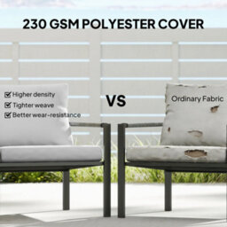 Wyld Haus Cosneri Light Grey 4-Seater Garden Sofa Set With 2 Coffee Tables - Powder-Coated Steel And Pe Rattan - thumbnail 6