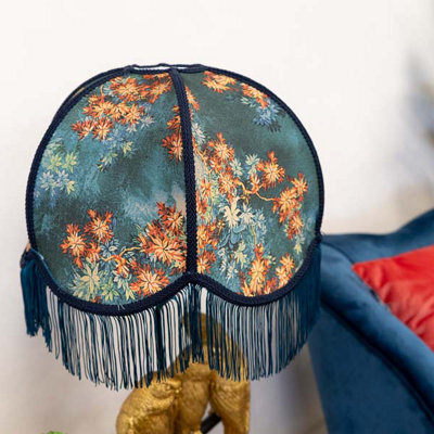 Madison & Mayfair Frilled Lampshade With Floral Design (Lampshade Only)