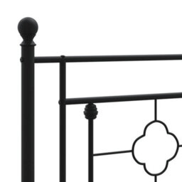Berkfield Metal Bed Frame Without Mattress With Footboard Black 107X203Cm - thumbnail 8