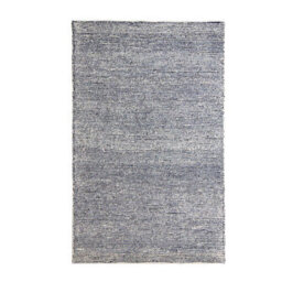 Handmade Luxurious Modern Easy To Clean Dotted Blue Wool Rug For Living Room Bedroom & Dining Room-160Cm X 230Cm - thumbnail 4