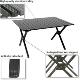 150 X 70 Folding Camping Picnic Table, Large Weatherproof Design With Easy Assembly - thumbnail 2