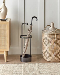 Beliani Umbrella Stand Monnaie Metal Black - thumbnail 2