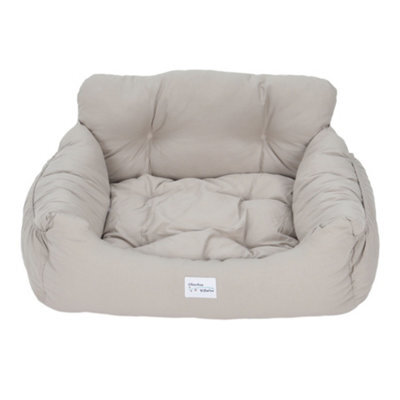 Living And Home Light Grey Travel Dog Bed Cat Pet Cave With Pockets W 60 Cm X D 50 Cm - image 1